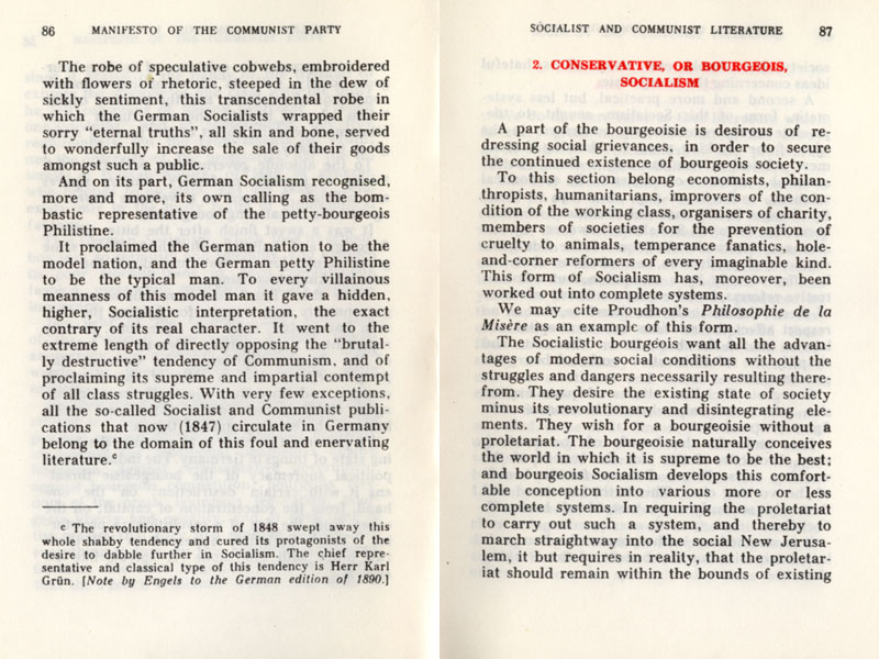 Jewish Freemason Karl Marx's Communist Manifesto, 1977 copy page 0468