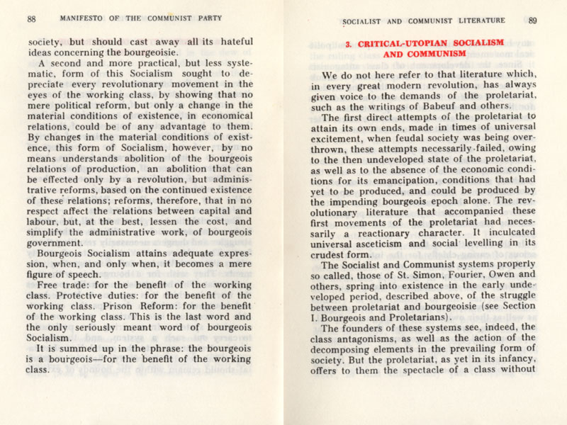Jewish Freemason Karl Marx's Communist Manifesto, 1977 copy page 0478
