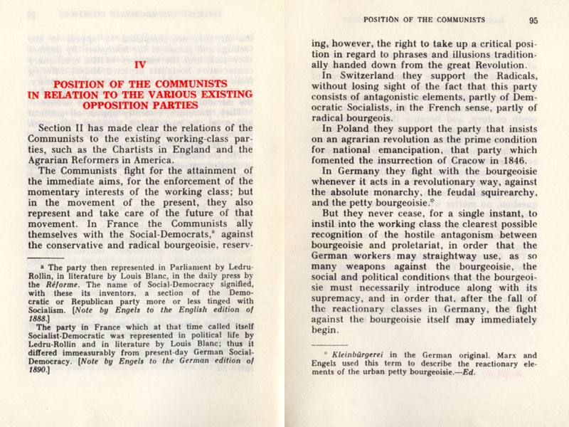 Jewish Freemason Karl Marx's Communist Manifesto, 1977 copy page 0508