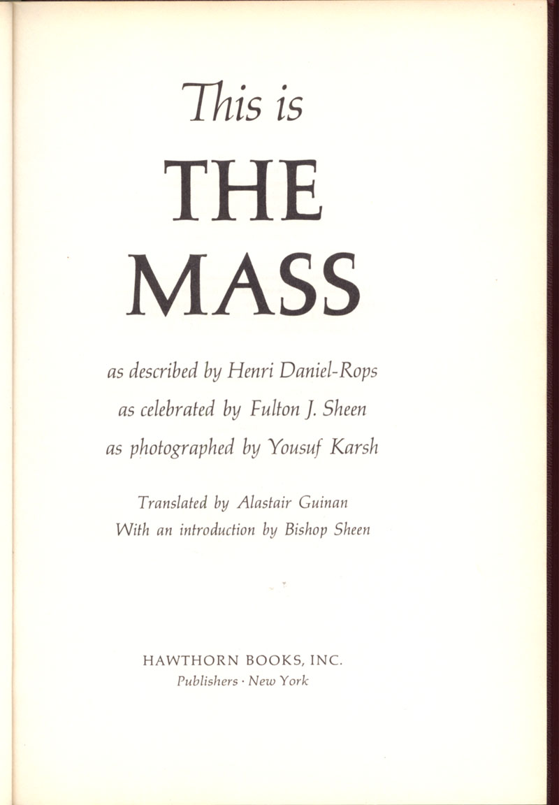 Freemason Bishop Fulton Sheen “The Mass” in 1958, page 5
