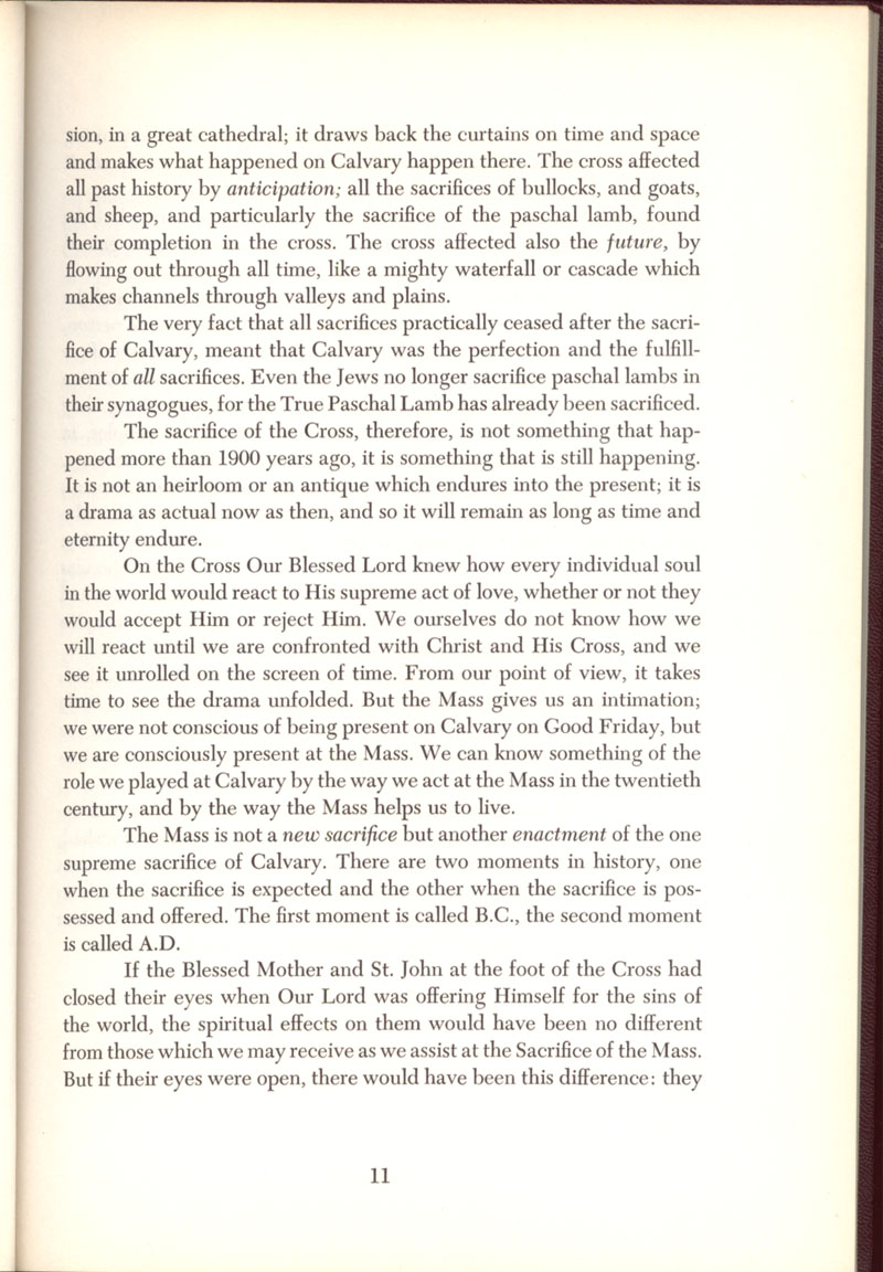 Freemason Bishop Fulton Sheen “The Mass” in 1958, page 11