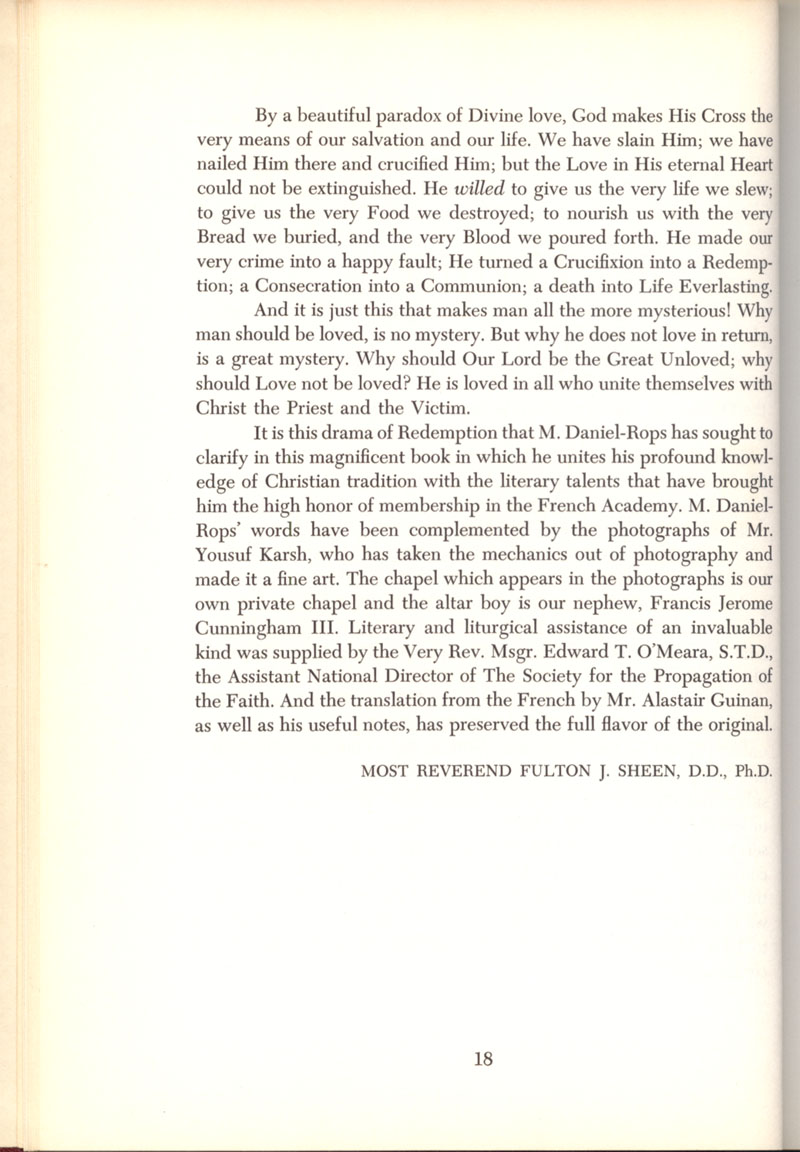 Freemason Bishop Fulton Sheen “The Mass” in 1958, page 18
