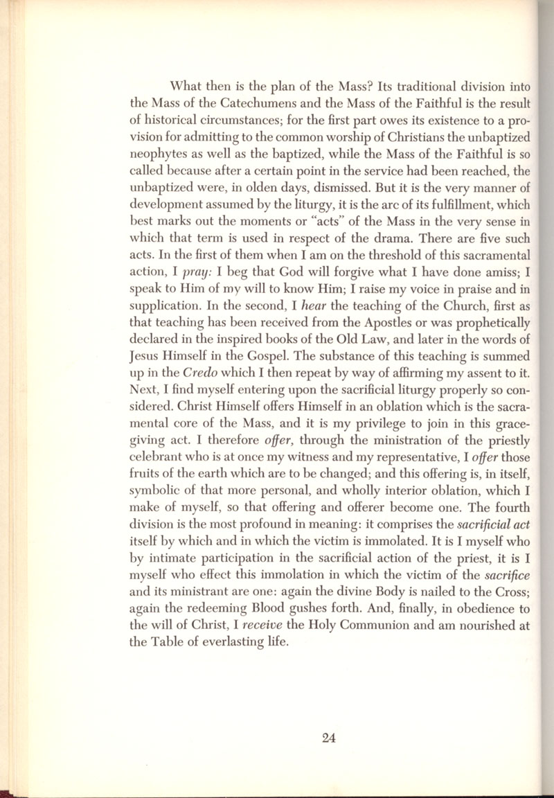 Freemason Bishop Fulton Sheen “The Mass” in 1958, page 24