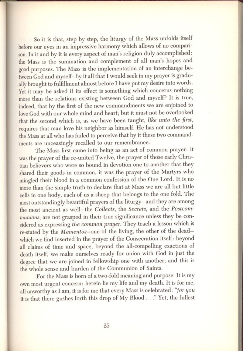 Freemason Bishop Fulton Sheen “The Mass” in 1958, page 25