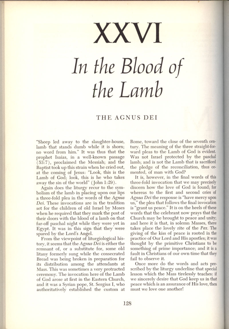 Freemason Bishop Fulton Sheen “The Mass” in 1958, page 128