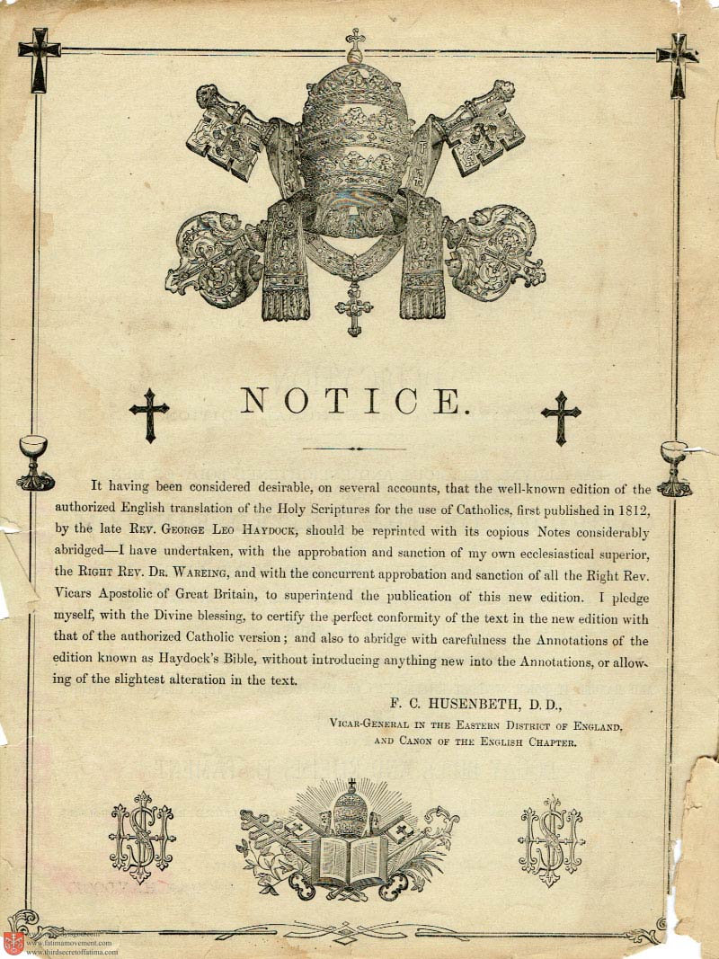 The Haydock Douay Rheims Bible page 0000