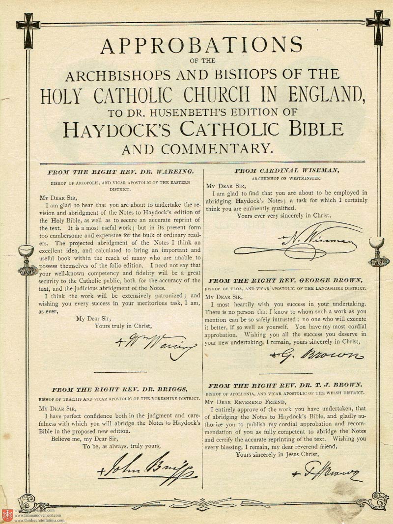 The Haydock Douay Rheims Bible page 0000