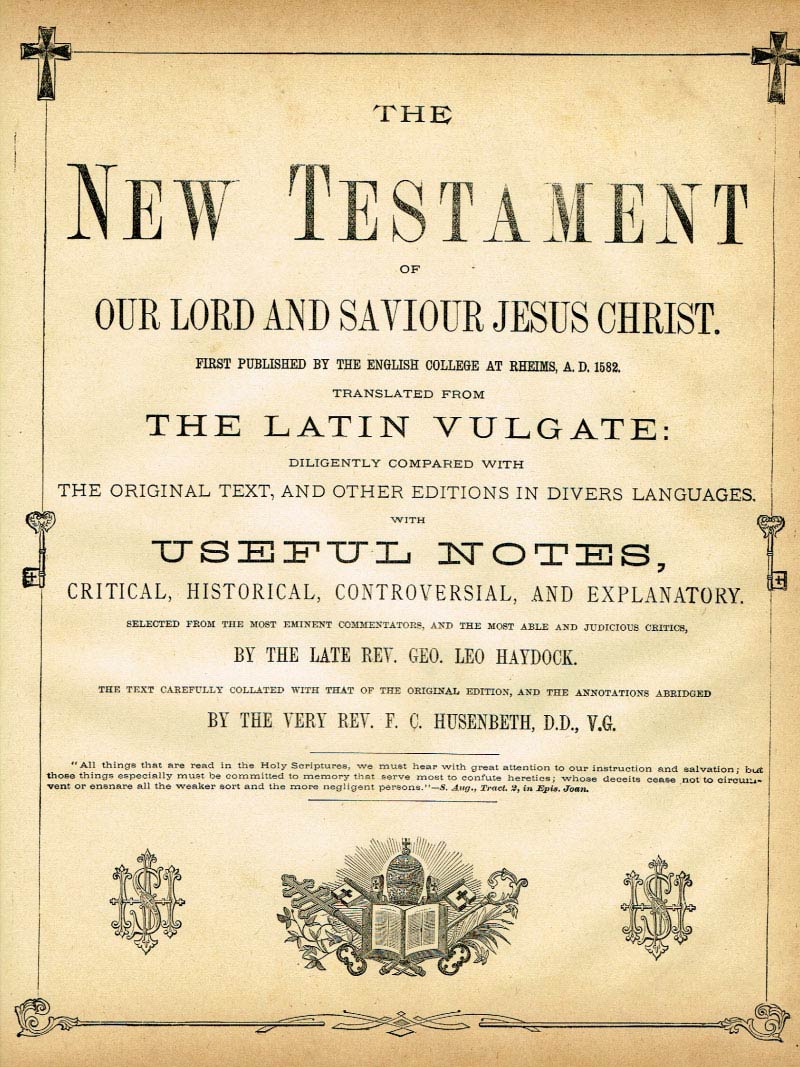 The Haydock Douay Rheims Bible page 0000