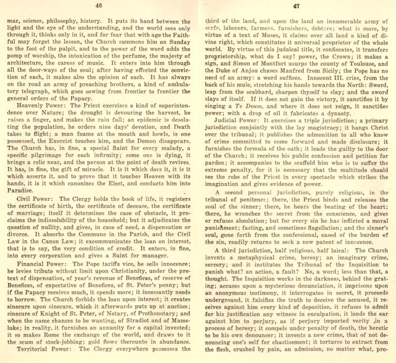 Freemason Albert Pike vs. Freemason Leo XIII: 1884 Humanum Genus pp. 78-79