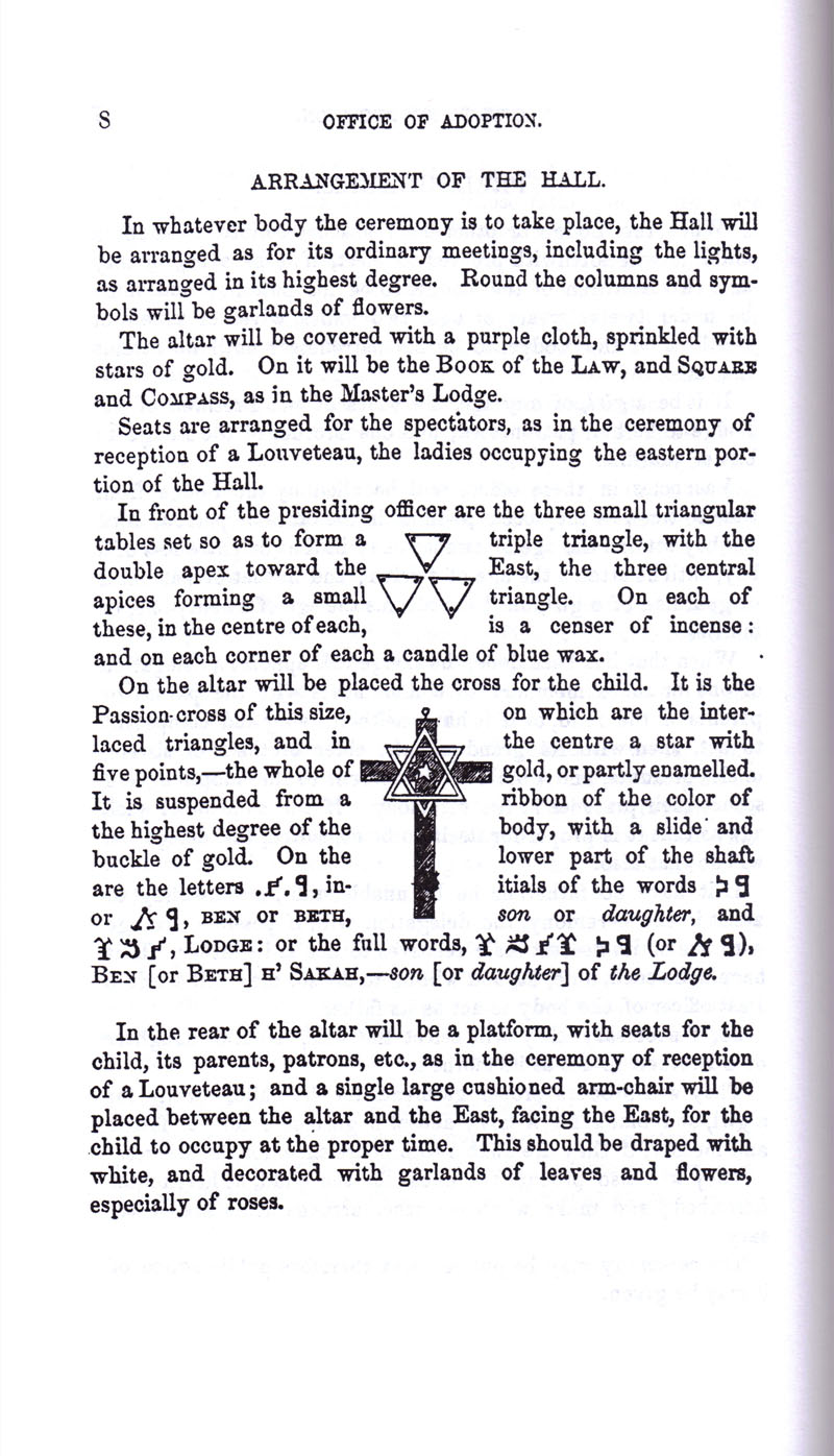 Masonic Baptism of Children by Albert Pike Part III page 8