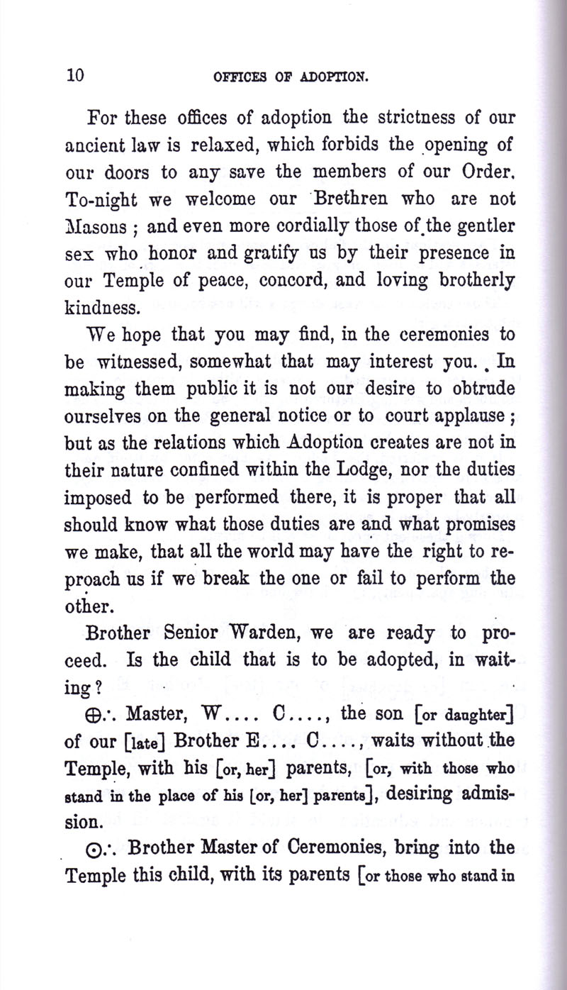 Masonic Baptism of Children by Albert Pike Part III page 10