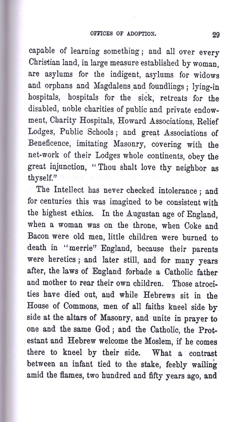 Masonic Baptism of Children by Albert Pike Part III page 29