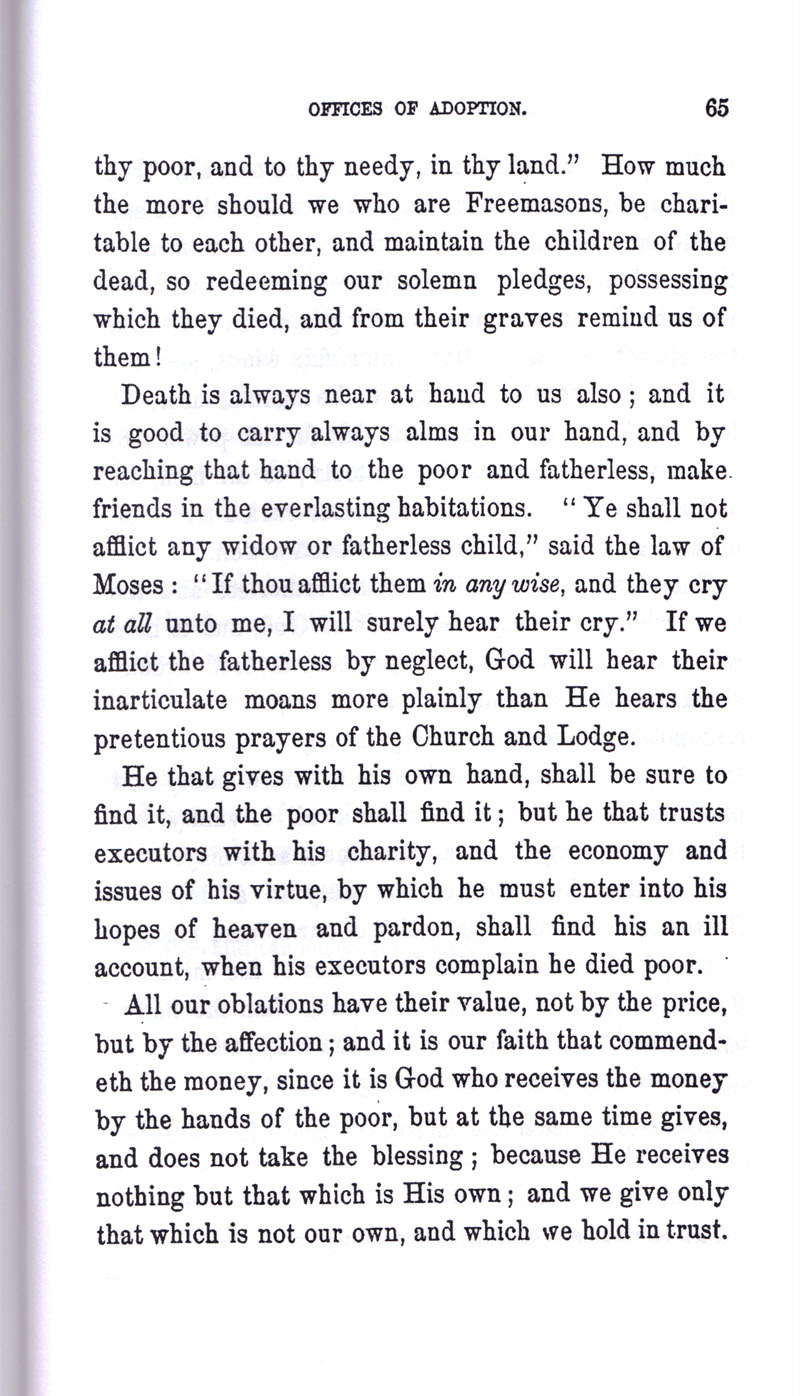 Masonic Baptism of Children by Albert Pike Part III page 65