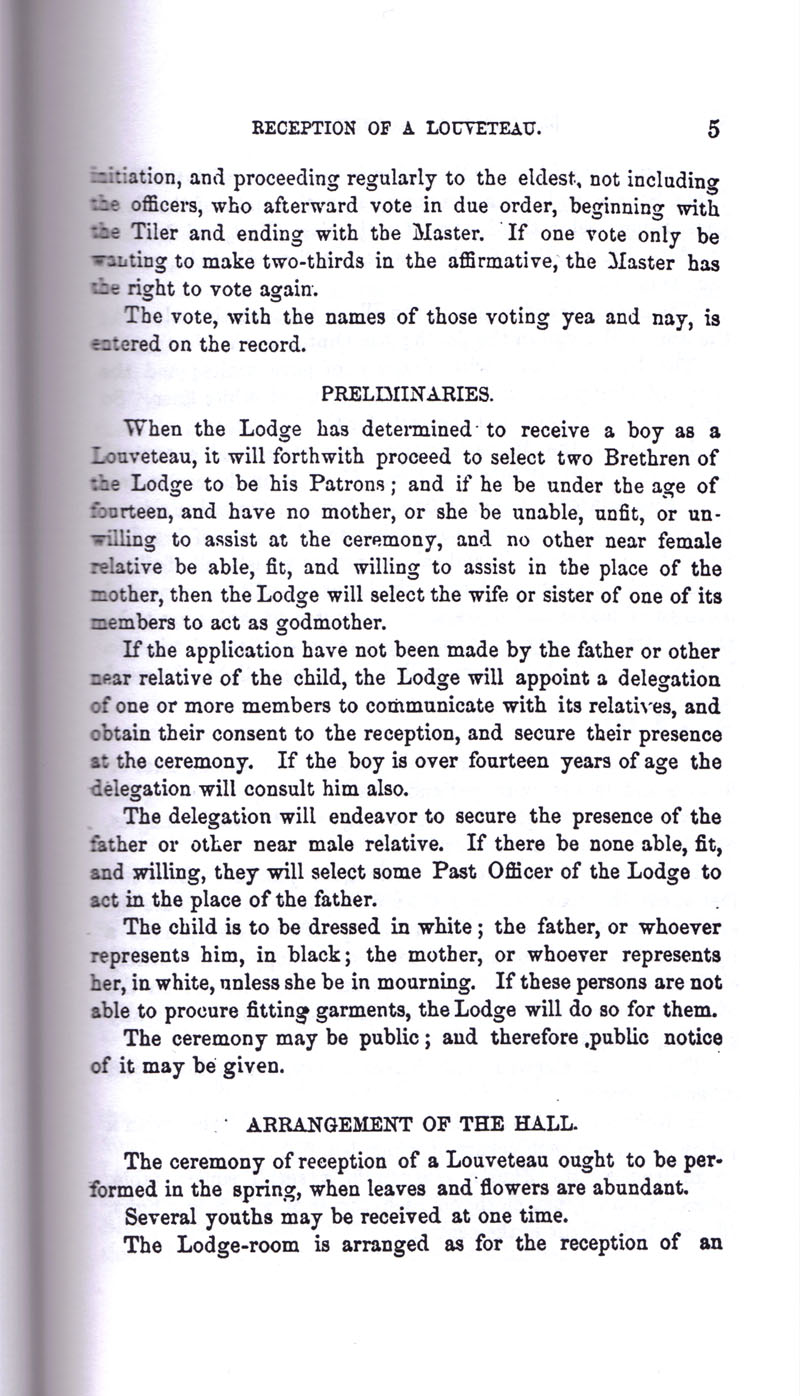 Masonic Baptism of Children by Albert Pike Part II page 5
