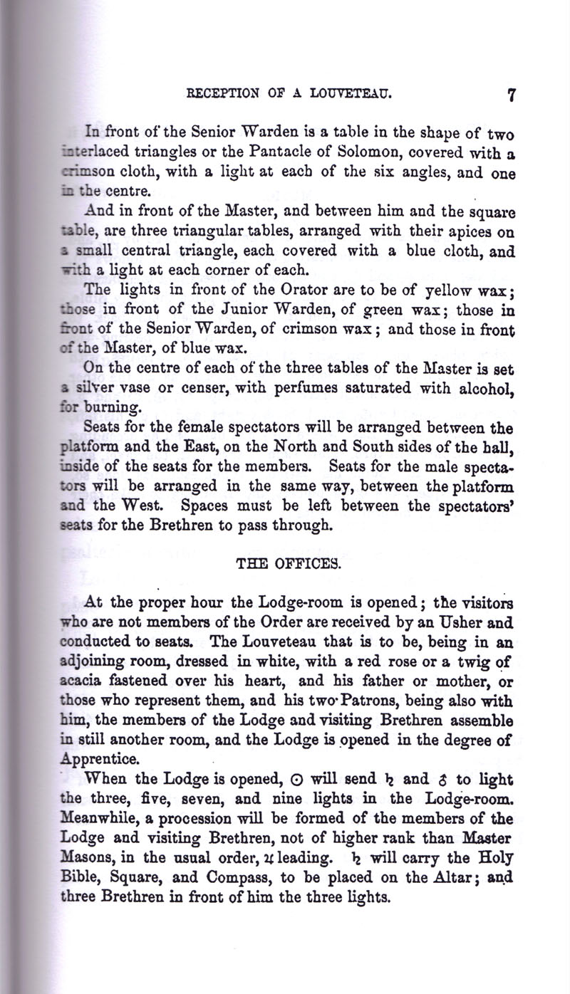 Masonic Baptism of Children by Albert Pike Part II page 7