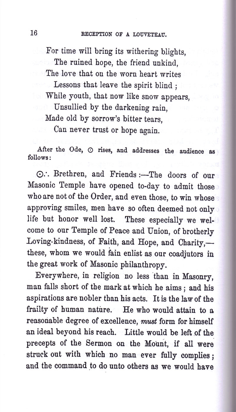 Masonic Baptism of Children by Albert Pike Part II page 16