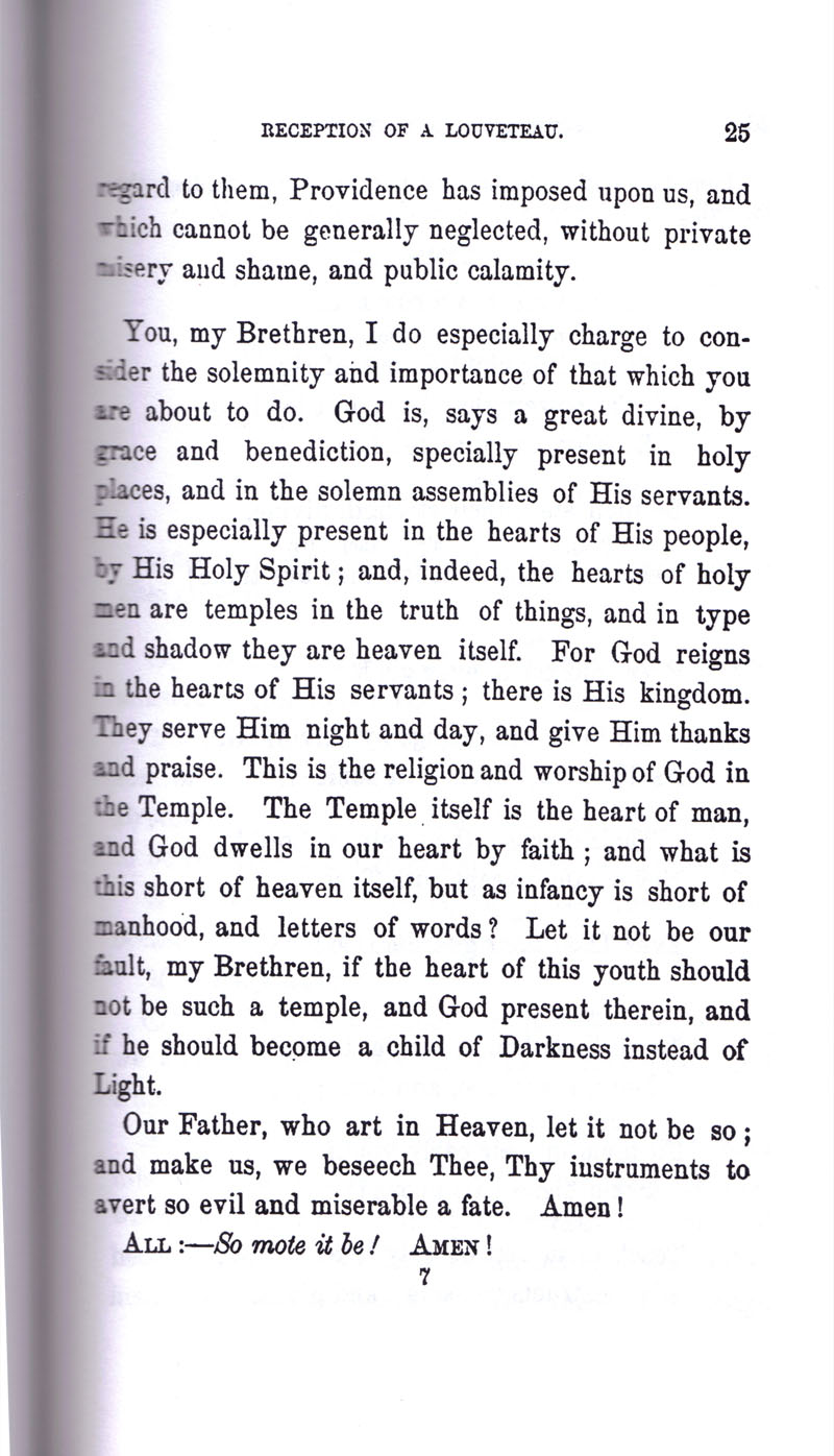 Masonic Baptism of Children by Albert Pike Part II page 25