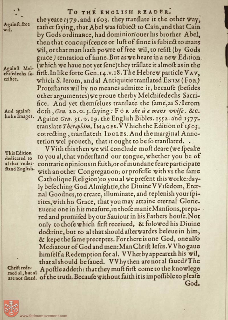 Original Douay Rheims Catholic Bible scan 0010