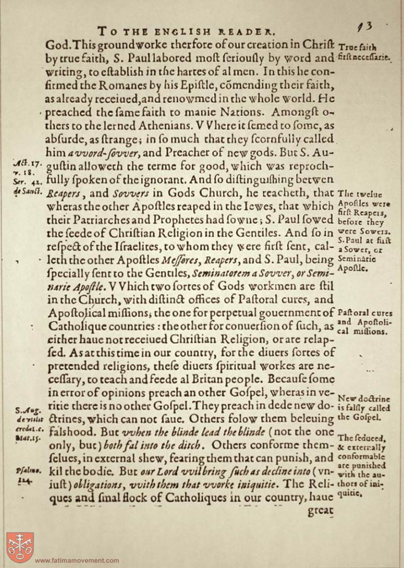 Original Douay Rheims Catholic Bible scan 0011