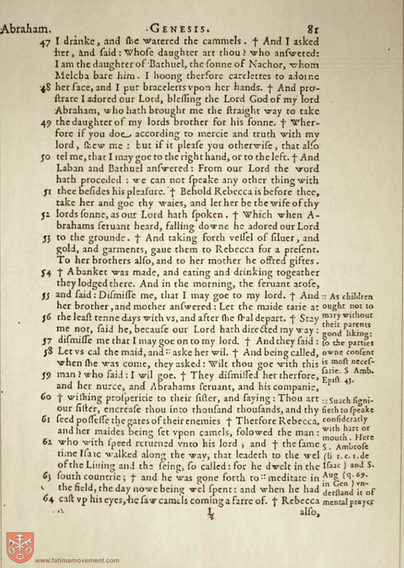 Original Douay Rheims Catholic Bible scan 0101