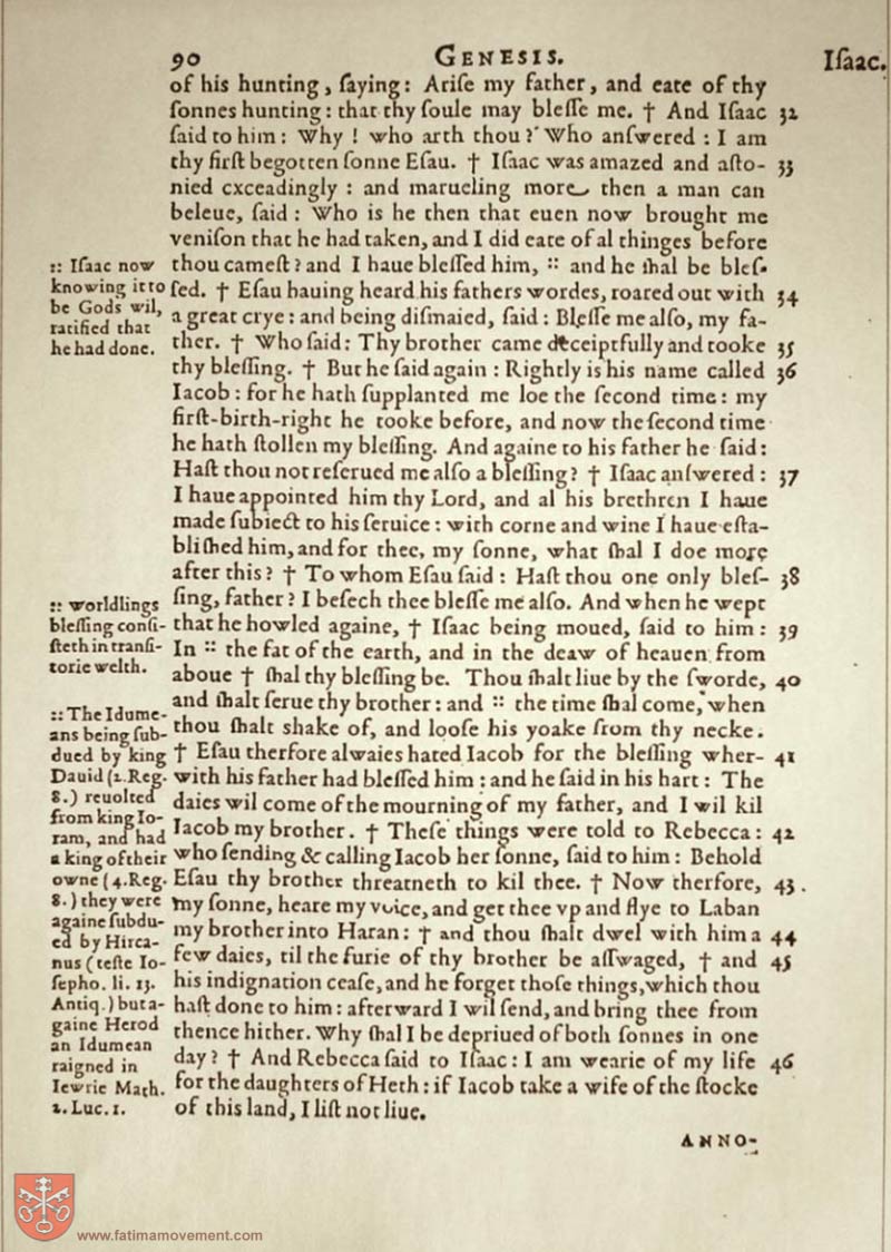 Original Douay Rheims Catholic Bible scan 0110