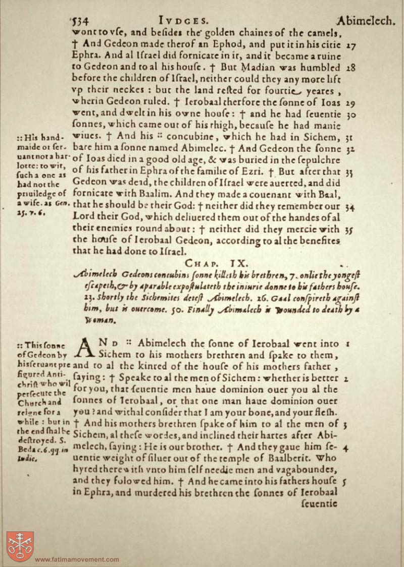 Original Douay Rheims Catholic Bible scan 0554