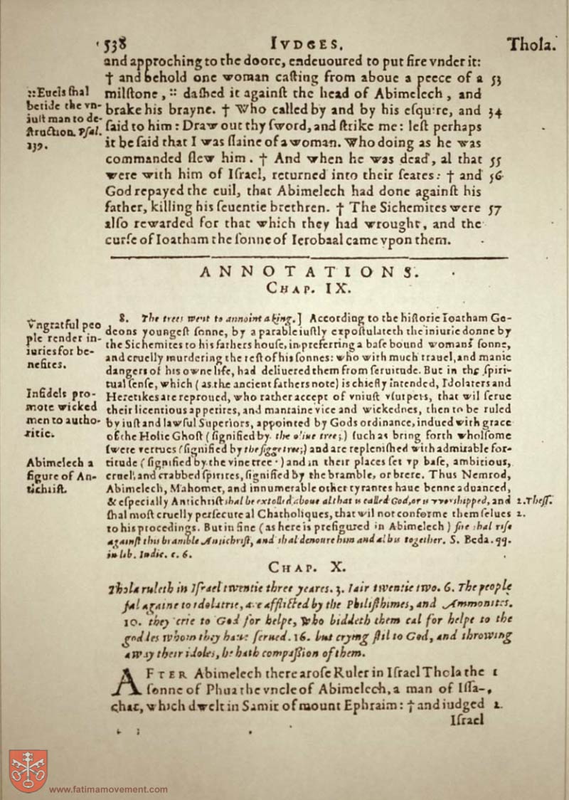 Original Douay Rheims Catholic Bible scan 0558