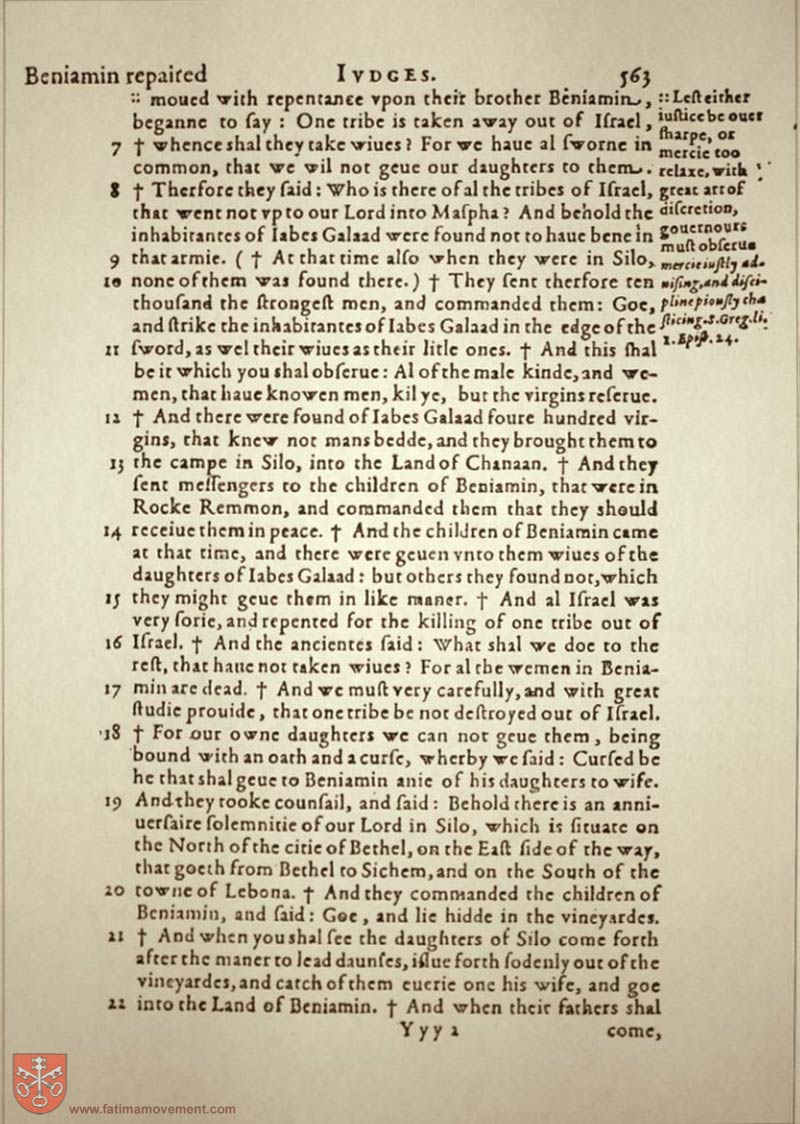 Original Douay Rheims Catholic Bible scan 0583