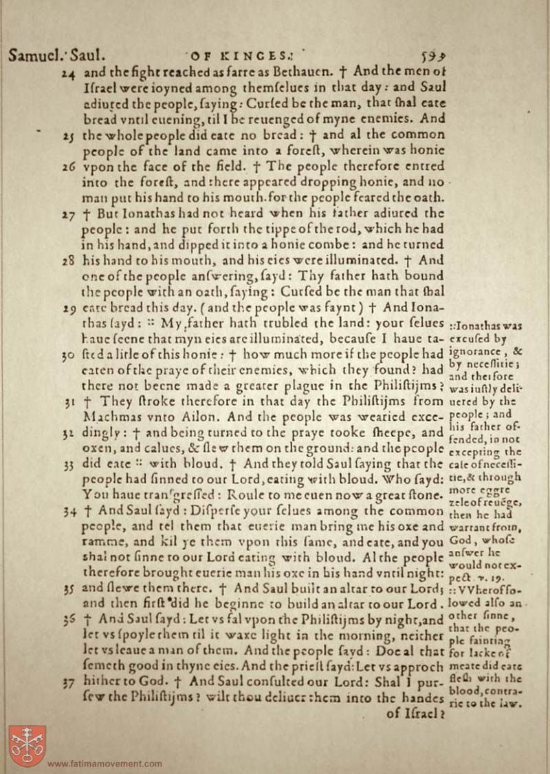Original Douay Rheims Catholic Bible scan 0619