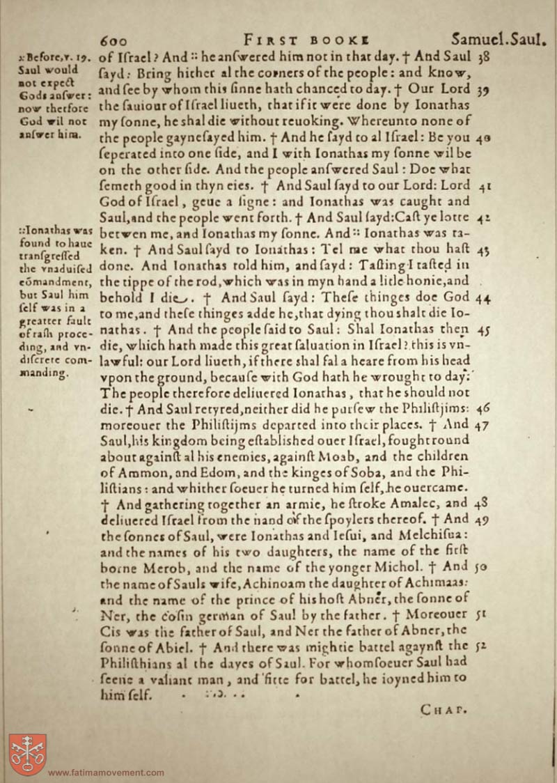Original Douay Rheims Catholic Bible scan 0620