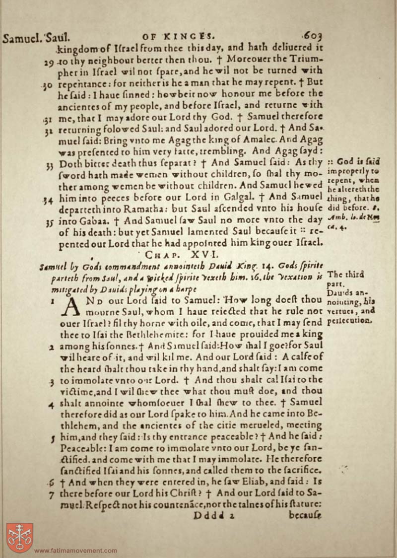 Original Douay Rheims Catholic Bible scan 0623