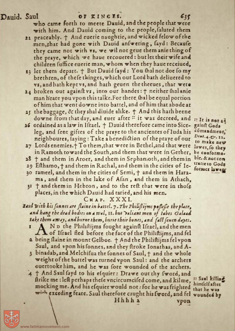 Original Douay Rheims Catholic Bible scan 0655