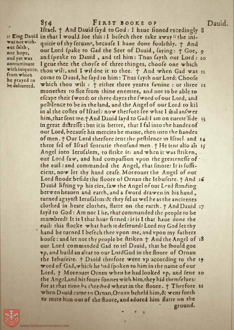 Original Douay Rheims Catholic Bible scan 0874