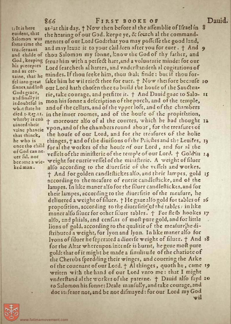 Original Douay Rheims Catholic Bible scan 0886