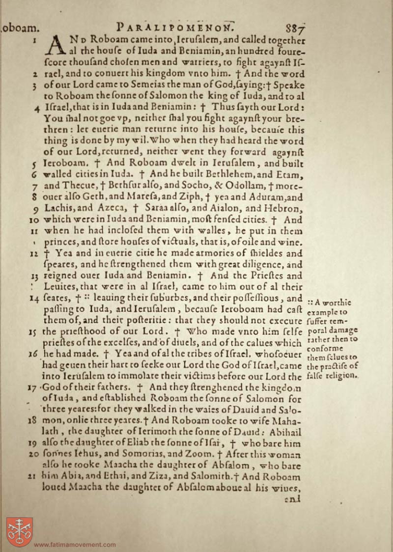 Original Douay Rheims Catholic Bible scan 0907