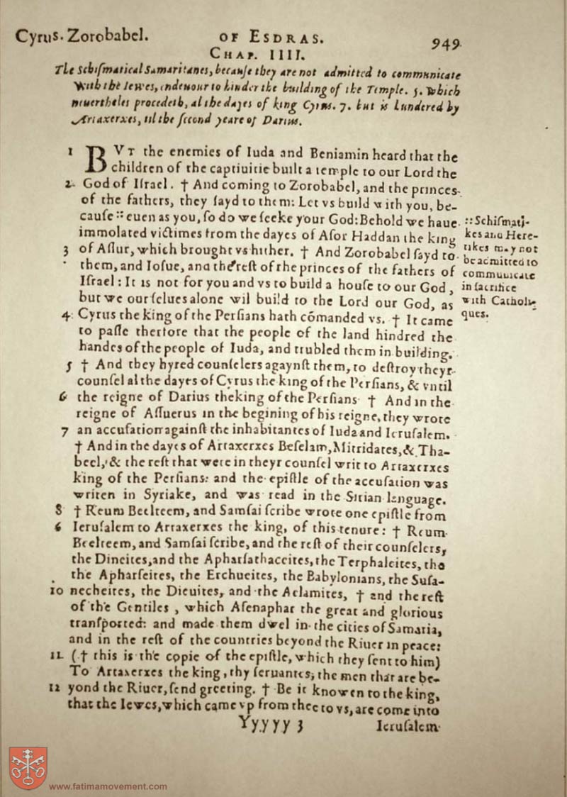 Original Douay Rheims Catholic Bible scan 0969