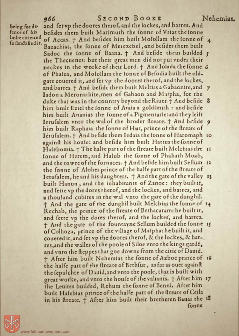 Original Douay Rheims Catholic Bible scan 0986