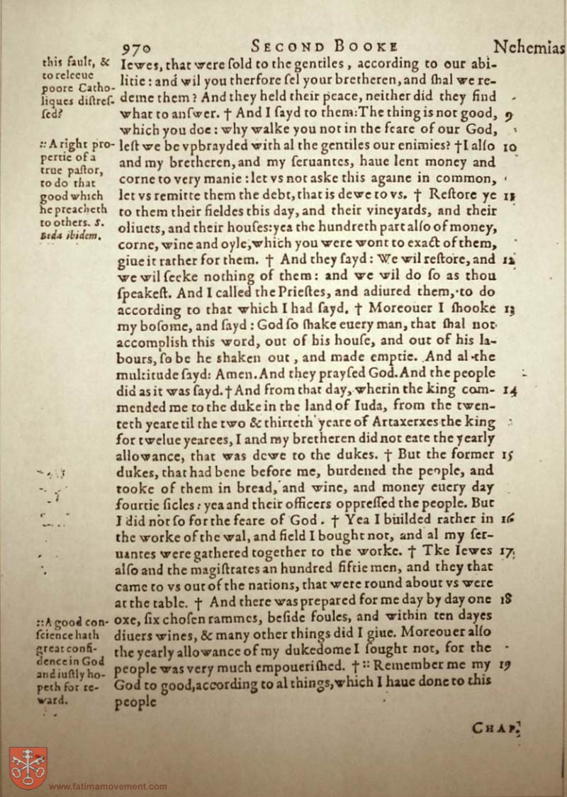 Original Douay Rheims Catholic Bible scan 0990