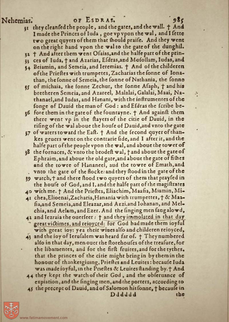 Original Douay Rheims Catholic Bible scan 1005