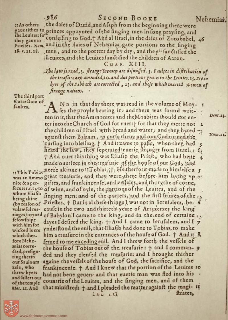 Original Douay Rheims Catholic Bible scan 1006