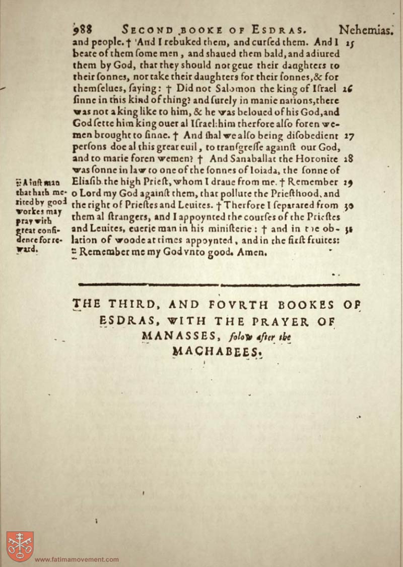 Original Douay Rheims Catholic Bible scan 1008