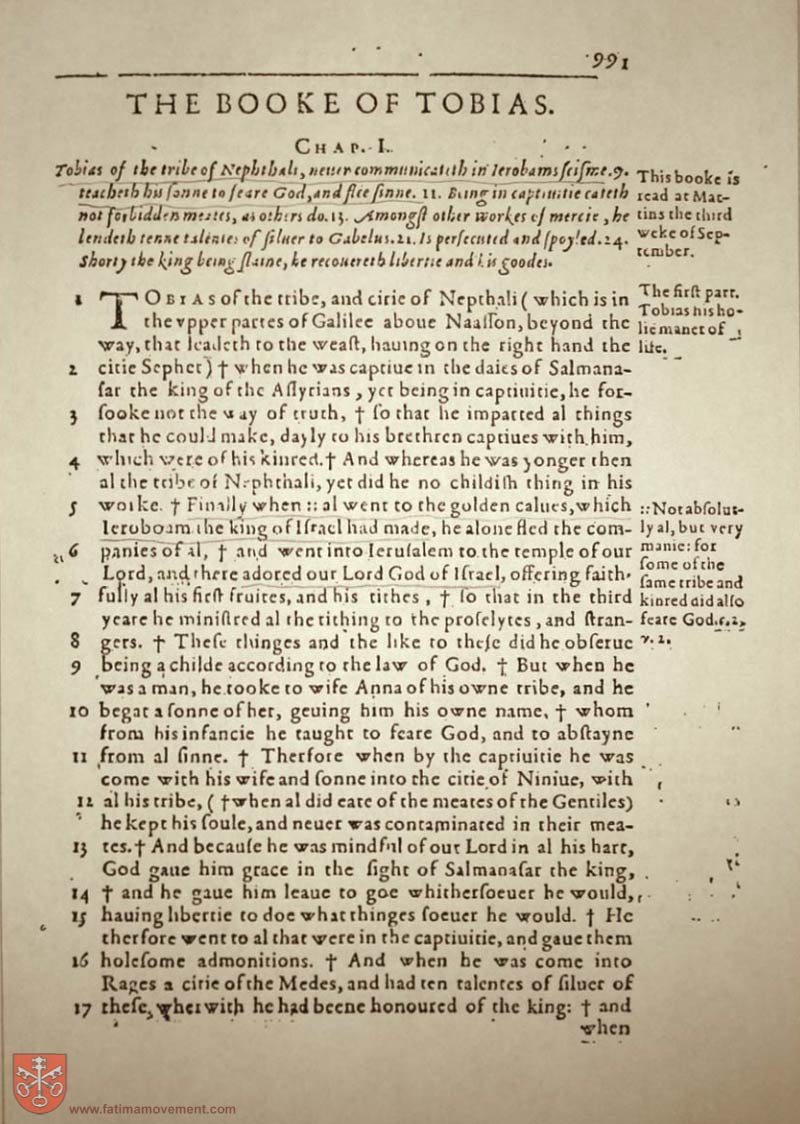 Original Douay Rheims Catholic Bible scan 1011