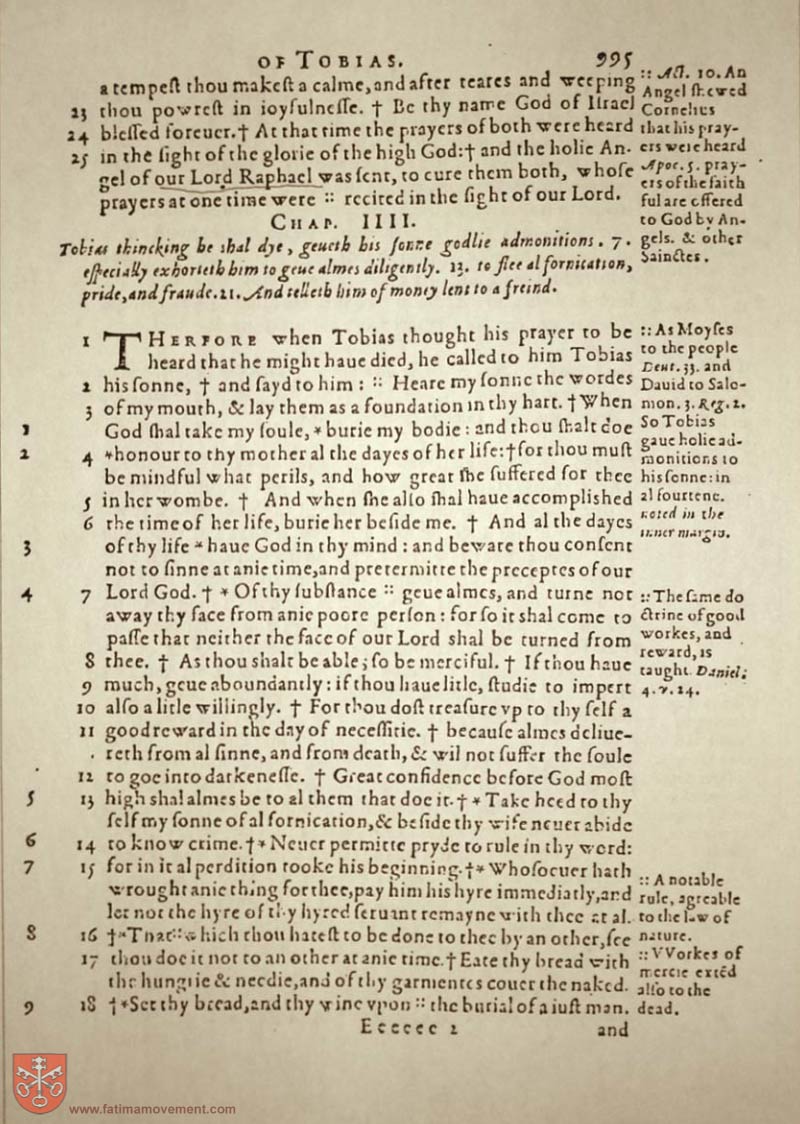 Original Douay Rheims Catholic Bible scan 1015