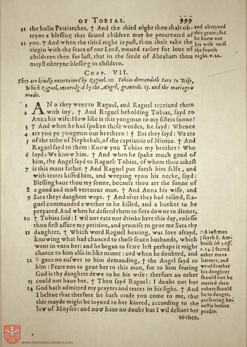 Original Douay Rheims Catholic Bible scan 1019