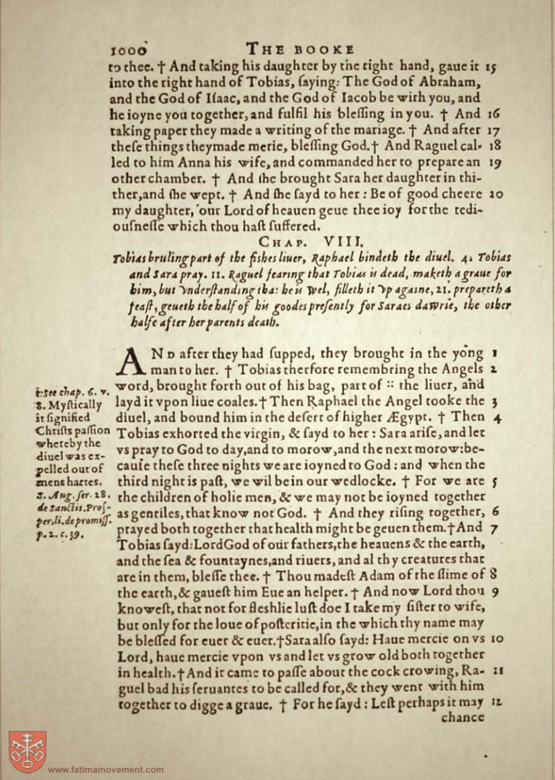 Original Douay Rheims Catholic Bible scan 1020