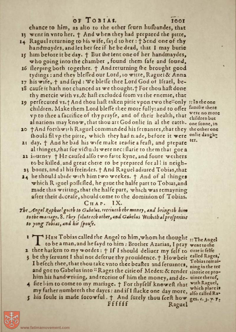 Original Douay Rheims Catholic Bible scan 1021