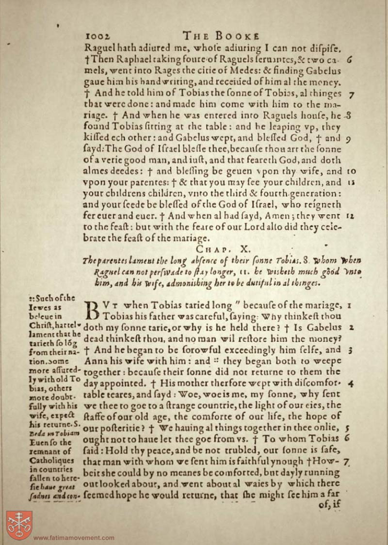 Original Douay Rheims Catholic Bible scan 1022