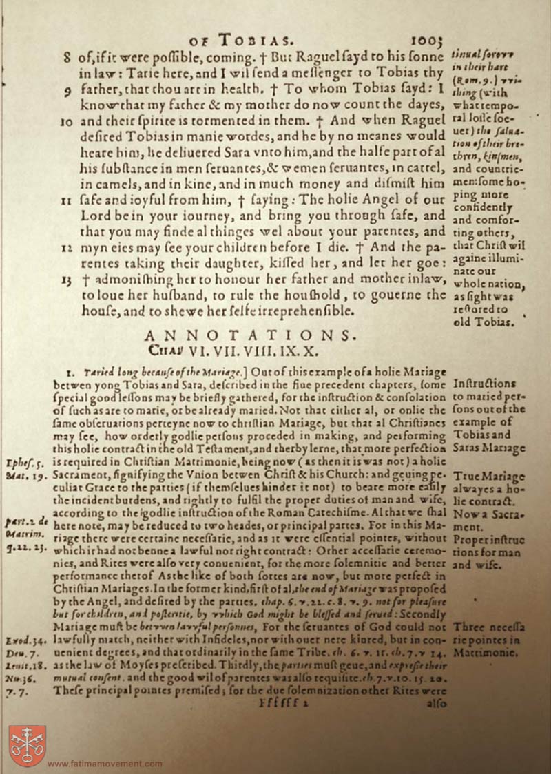 Original Douay Rheims Catholic Bible scan 1023