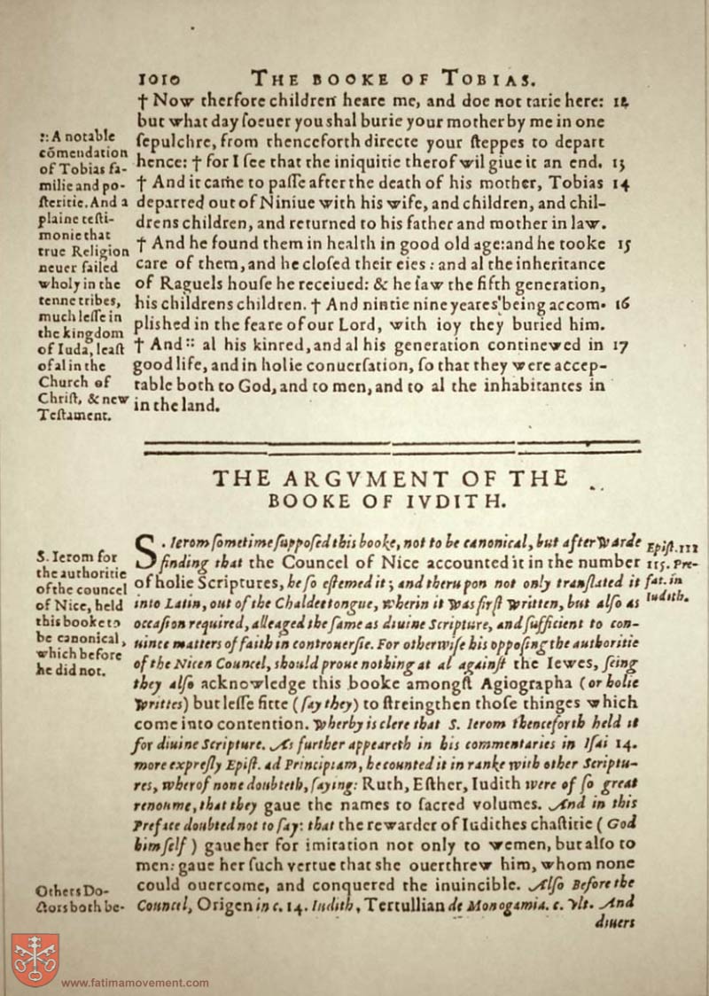 Original Douay Rheims Catholic Bible scan 1030