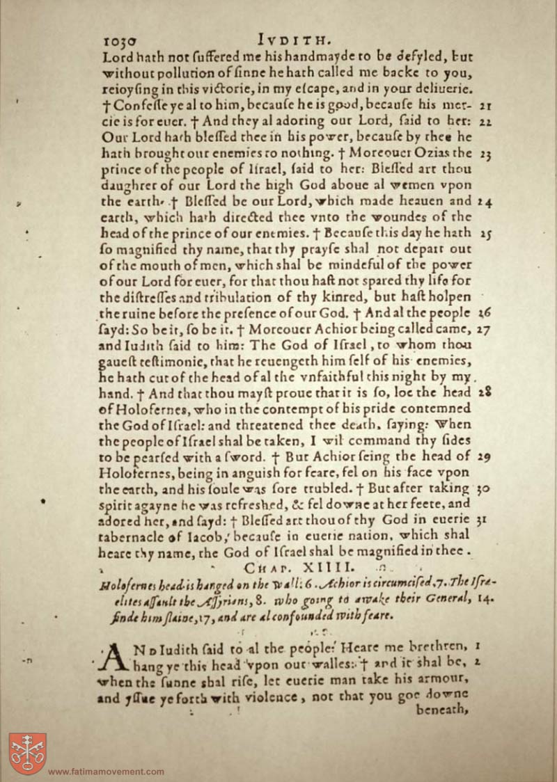 Original Douay Rheims Catholic Bible scan 1050